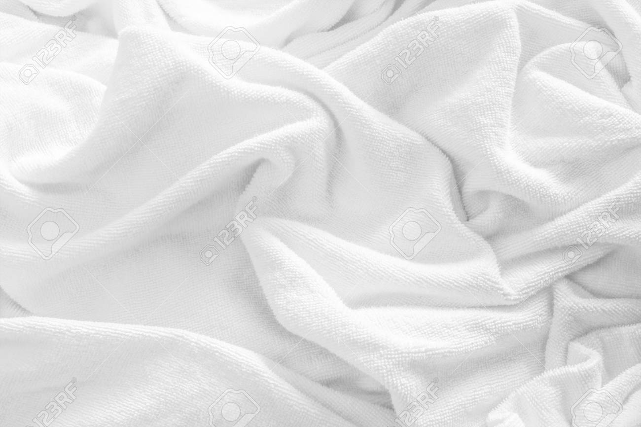 Soft White Messy Blanket For Background Stock Photo Picture And