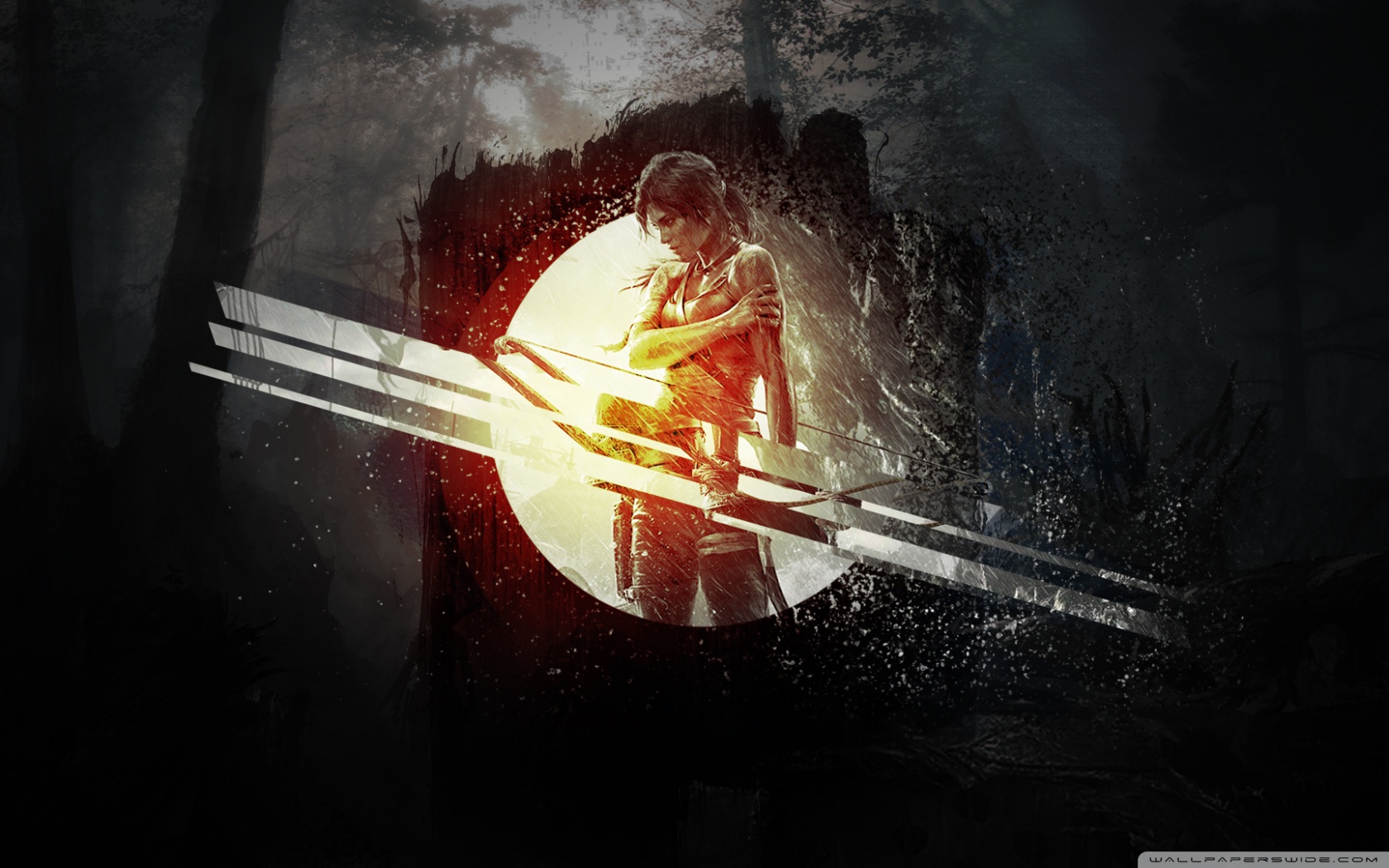 Lara Croft In The Dark Tomb Raider HD 4k Desktop Wallpaper