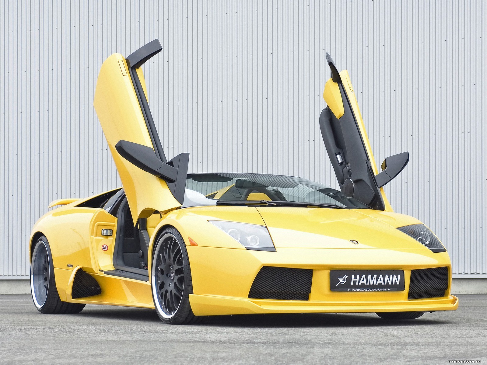 Yellow Hamann Lamborghini Murcielago With The Doors Opened Up