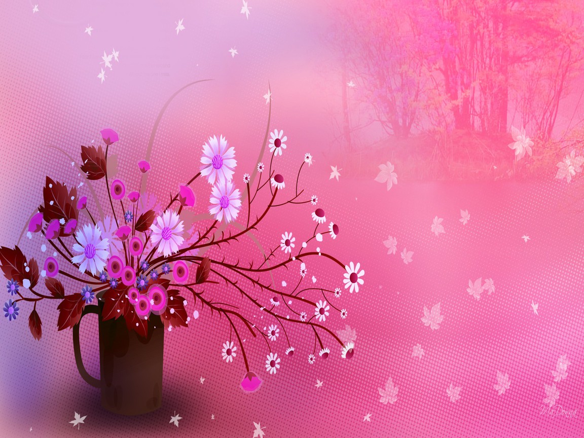 Cute Floral Wallpaper For Girls Lovely Girly Background Pink