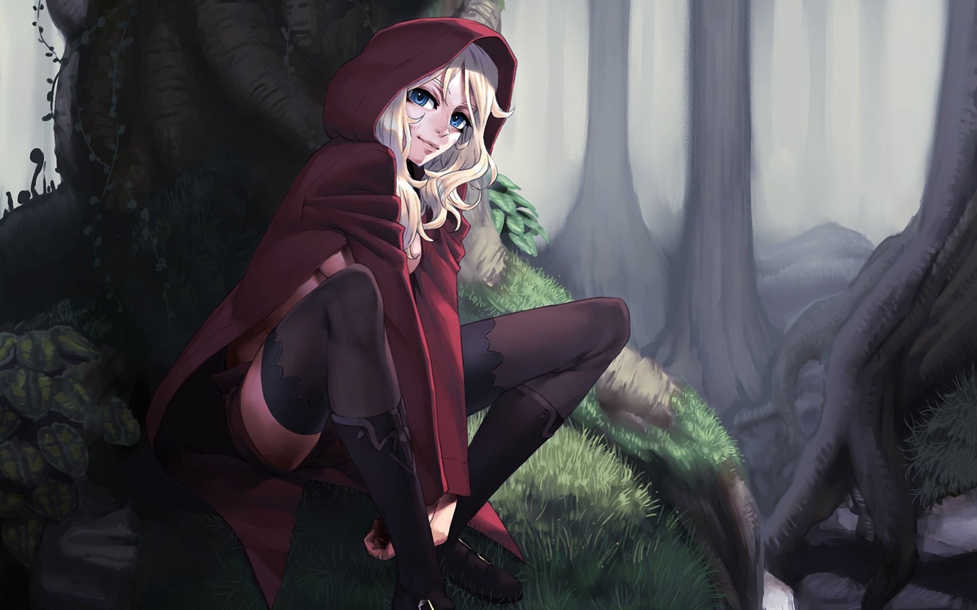 Little Red Riding Hood Girl Wallpaper