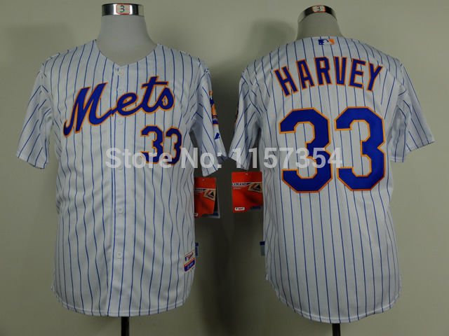 2015 New New York Mets Mens Jerseys 33 Matt Harvey White Baseball