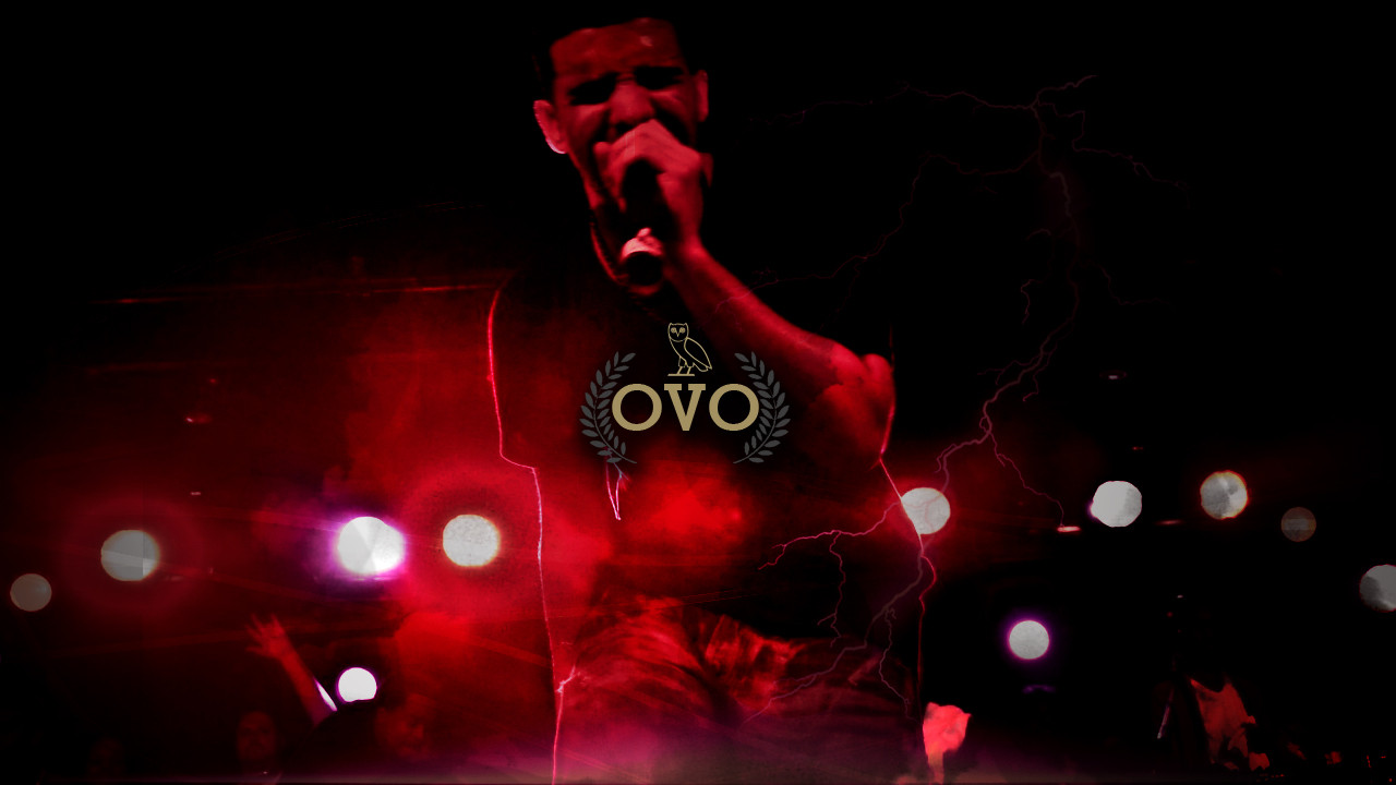 Drake Red Ovo Rap Wallpaper