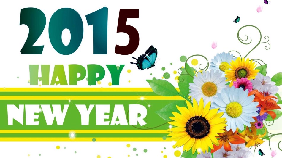 Happy New Year Flowers Wallpaper Pc