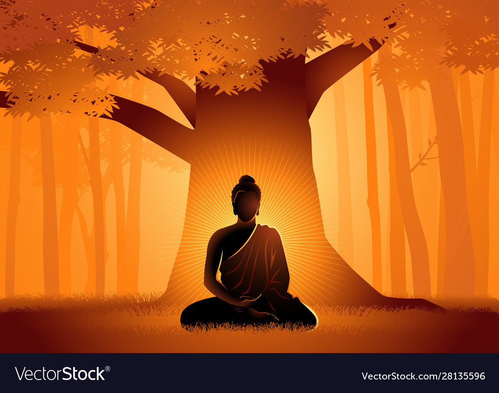 Siddhartha Gautama Enlightened Under Bodhi Tree
