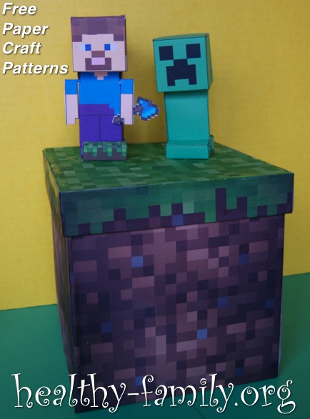 Get Templates To Print And Cut Of Minecraft Paper Craft Steve