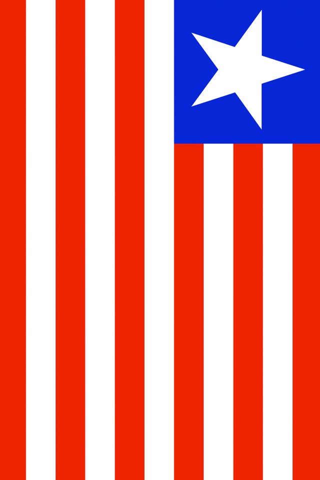 Liberia Flag iPhone Wallpaper HD