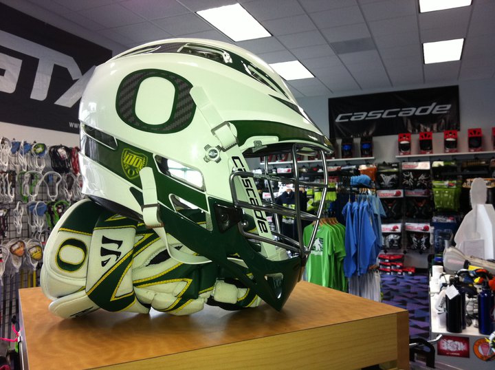 Updated Oregon Ducks Cascade Lacrosse Helmets
