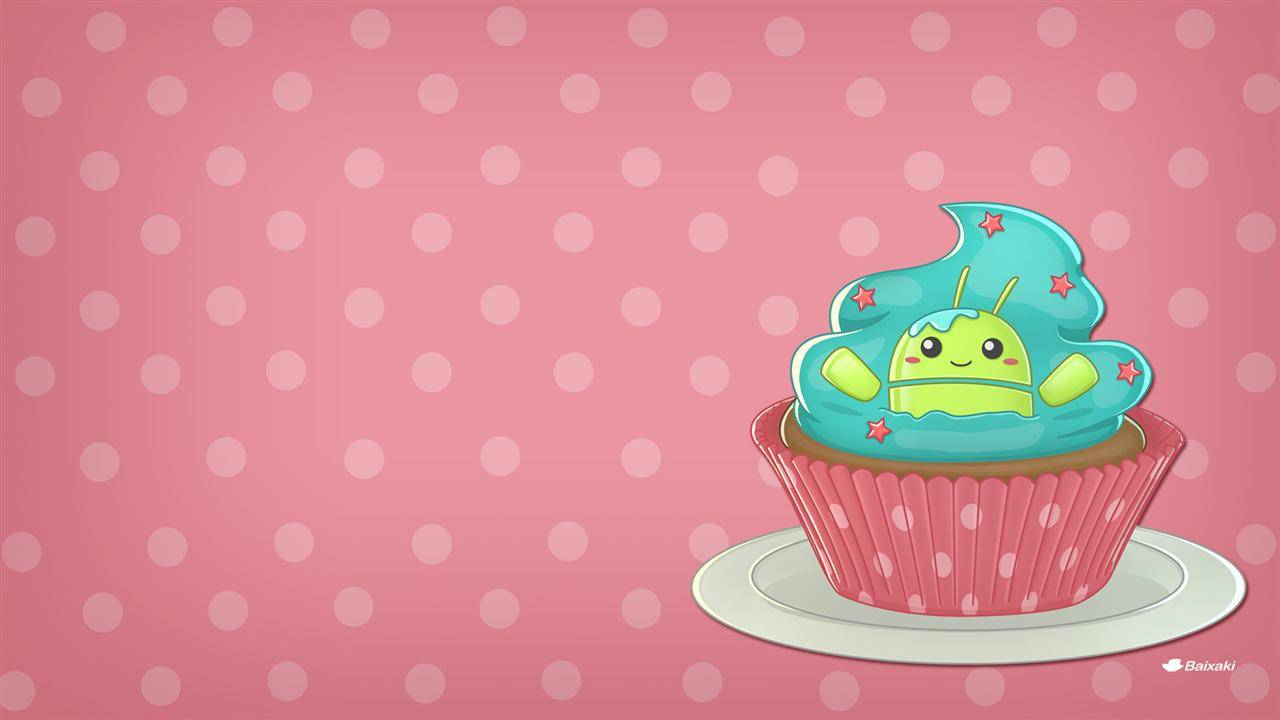 Android Cupcake Kawaii Wallpaper