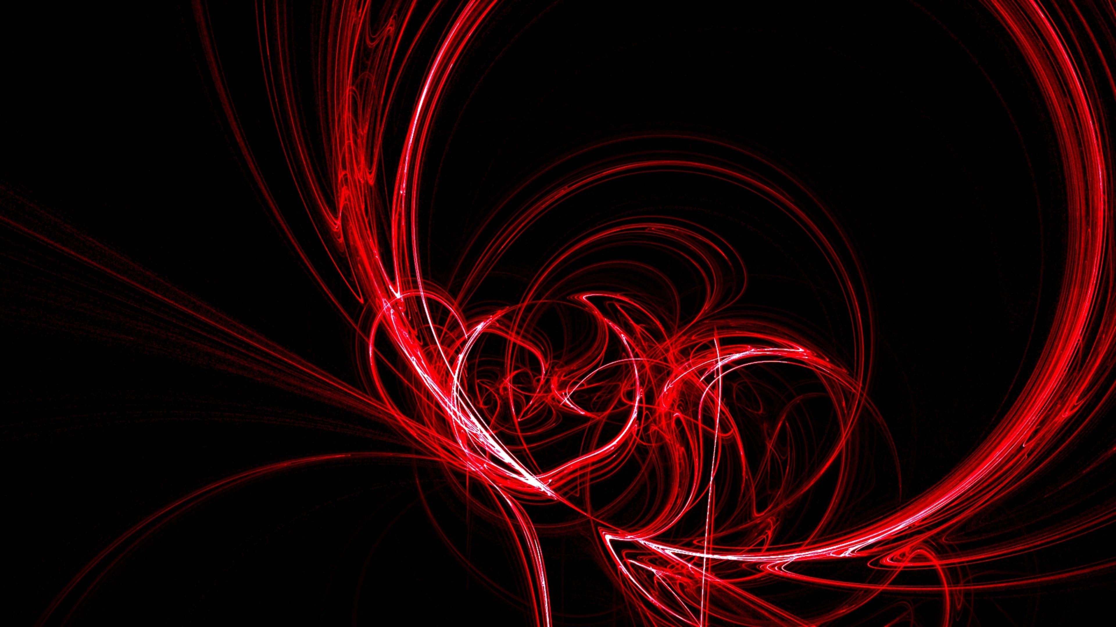 Black And Red Swirl Abstract 4k Wallpaper