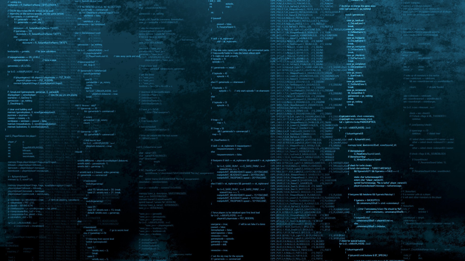  numbers symbol Code Black Coding Programming Blue wallpaper background 1920x1080