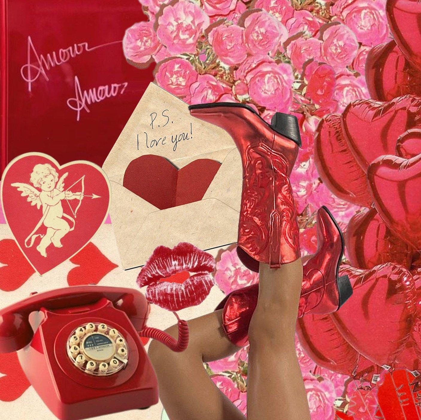 Valentines Day Red Collage