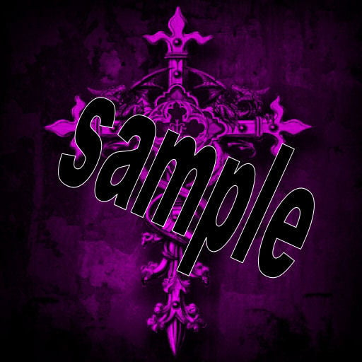 Second Life Marketplace   Gothic cross on purple wallpaper