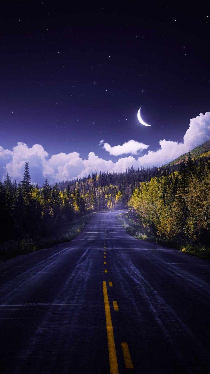 Moon Road iPhone Wallpaper Cool In Nature