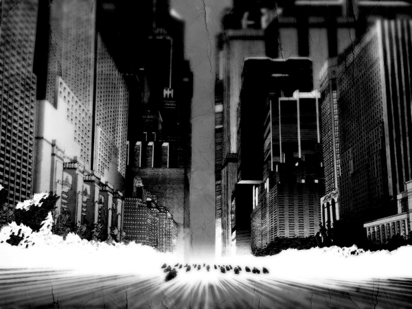 And White Akira Black Cityscapes Wallpaper