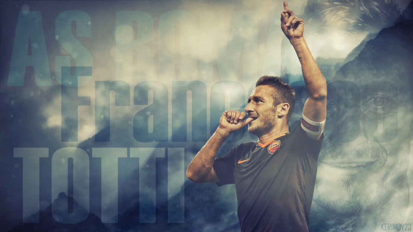 Francesco Totti As Roma Legend Wallpaper Football