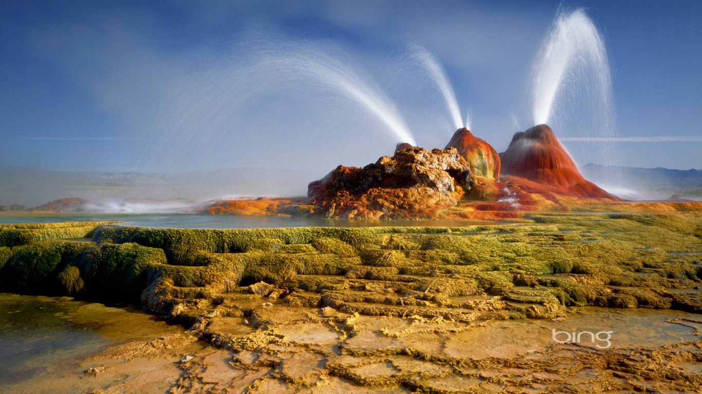 geysers erupt in the black rock desert in nevada 1366x768 79374 Top