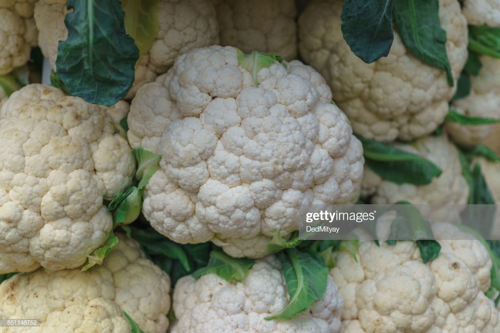 Fresh Organic Cauliflower Background Stock Photo Getty Image