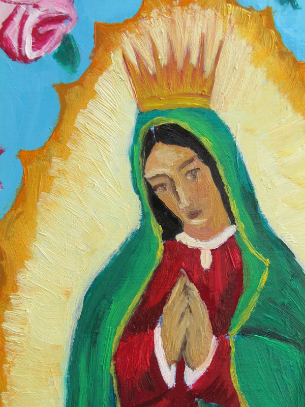 Virgin Mary With Mexican Flag