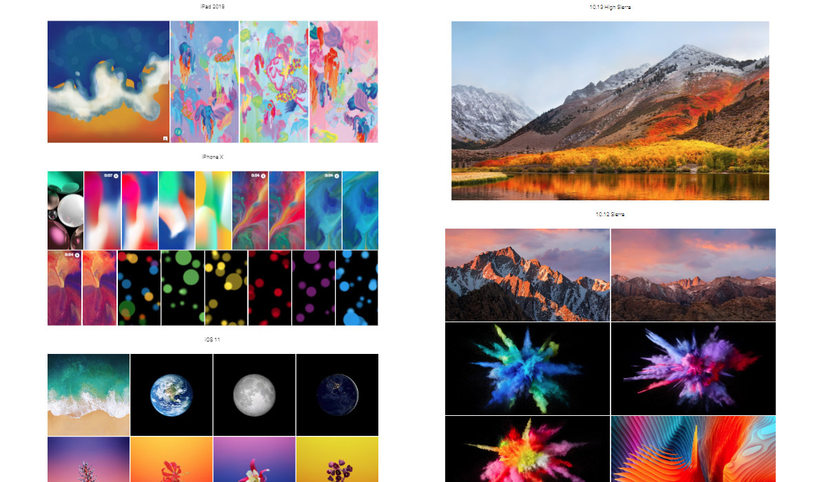 Every Official Apple iPhone iPad Mac Wallpaper Ever