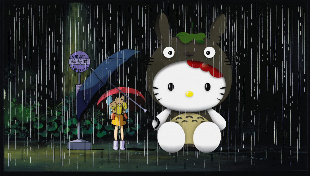 Hello Kitty Totoro By Katsumaru