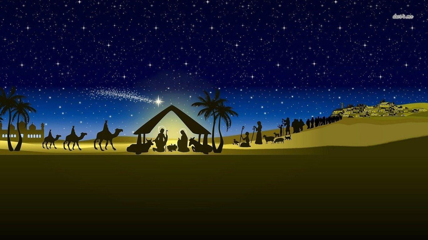 Nativity Scene Wallpaper Top Background