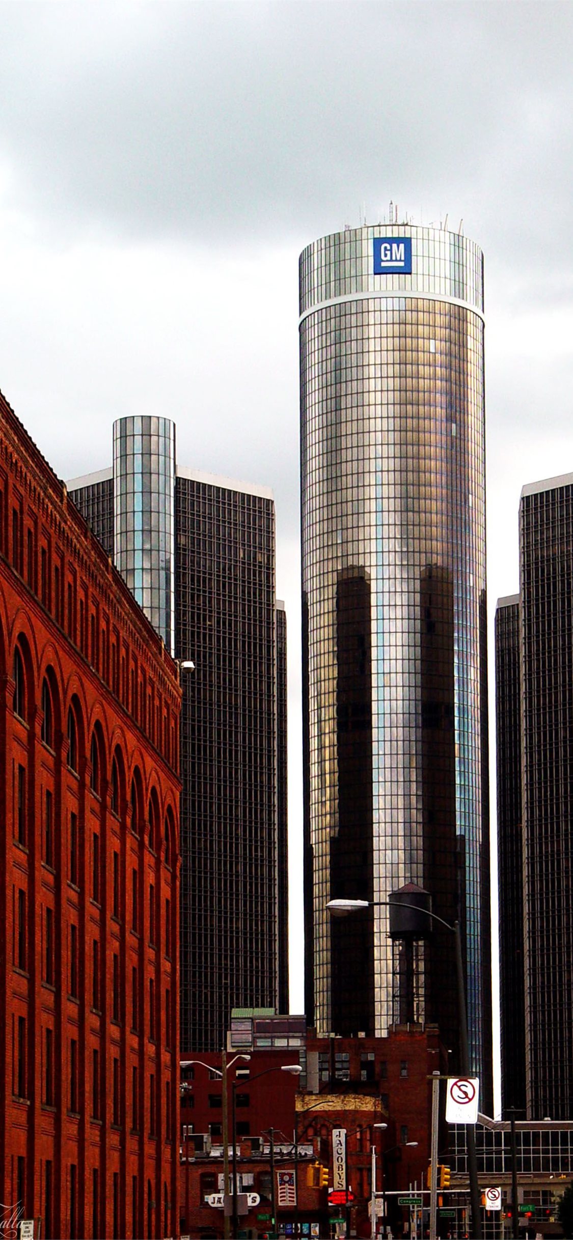 Detroit City iPhone Wallpaper