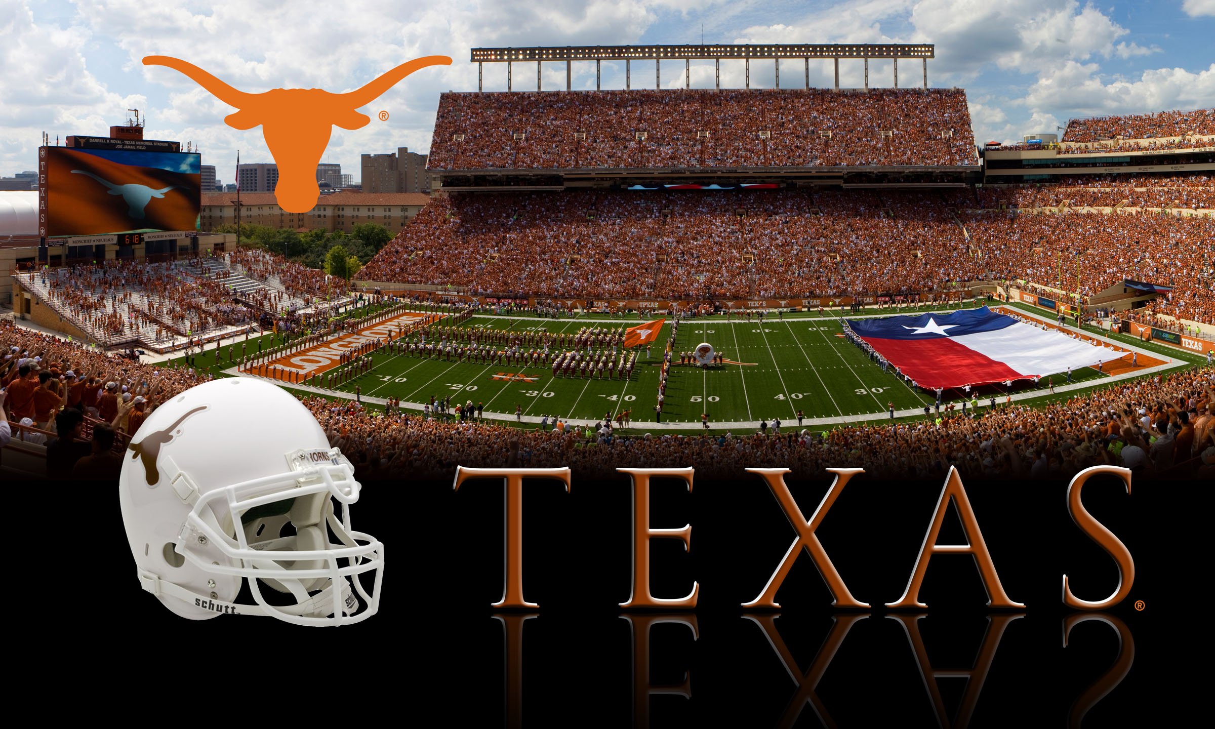 HD Texas Longhorns Football Background Wallpaper