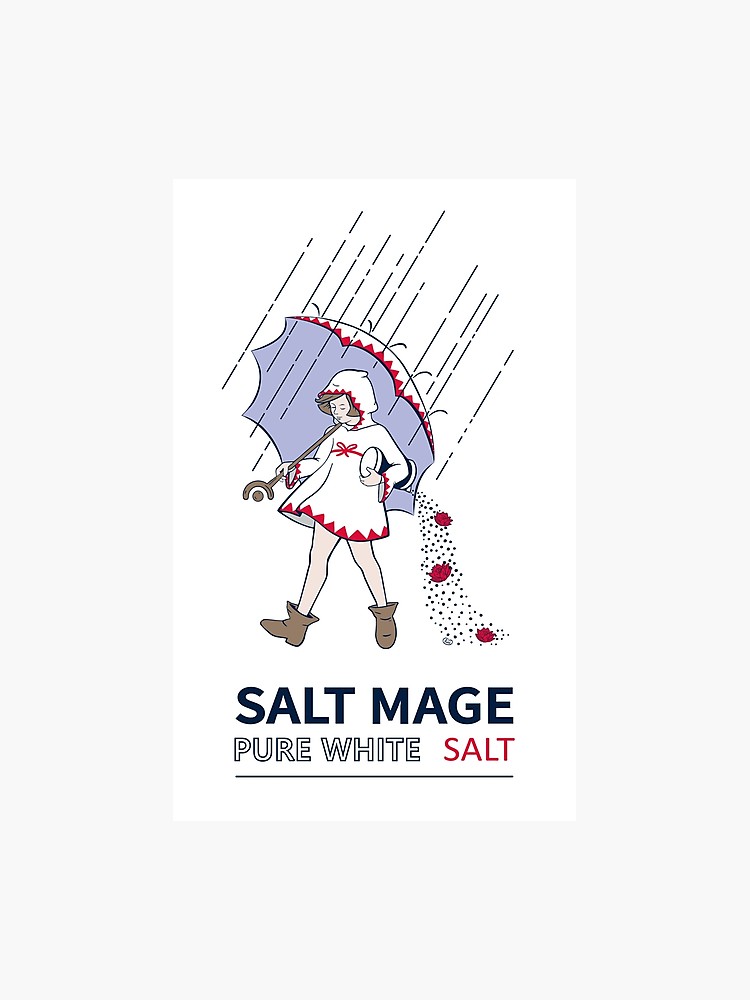Pure White Salt Mage Light Background Photographic Print By
