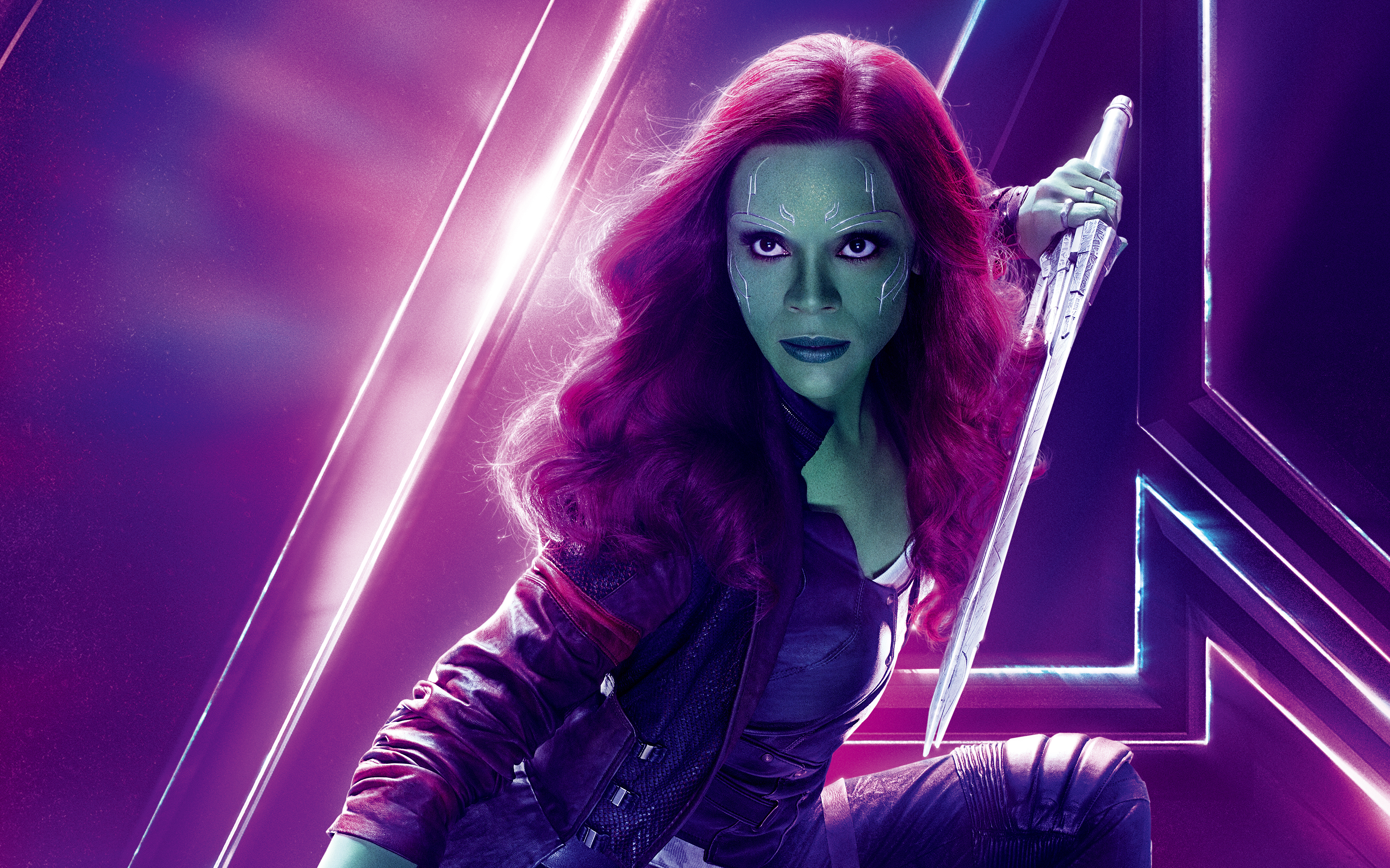 Zoe Saldana As Gamora In Avengers Infinity War 4k 8k Wallpaper