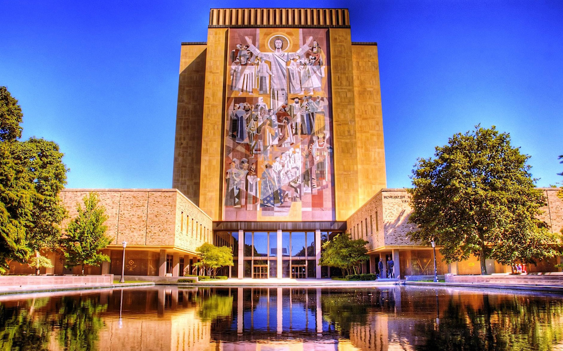 Theodore Hesburgh Library University Of Notre Dame Wallpaper