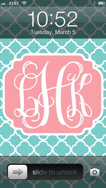 Make A Monogram Wallpaper For Your iPhone I Already Pinned It But