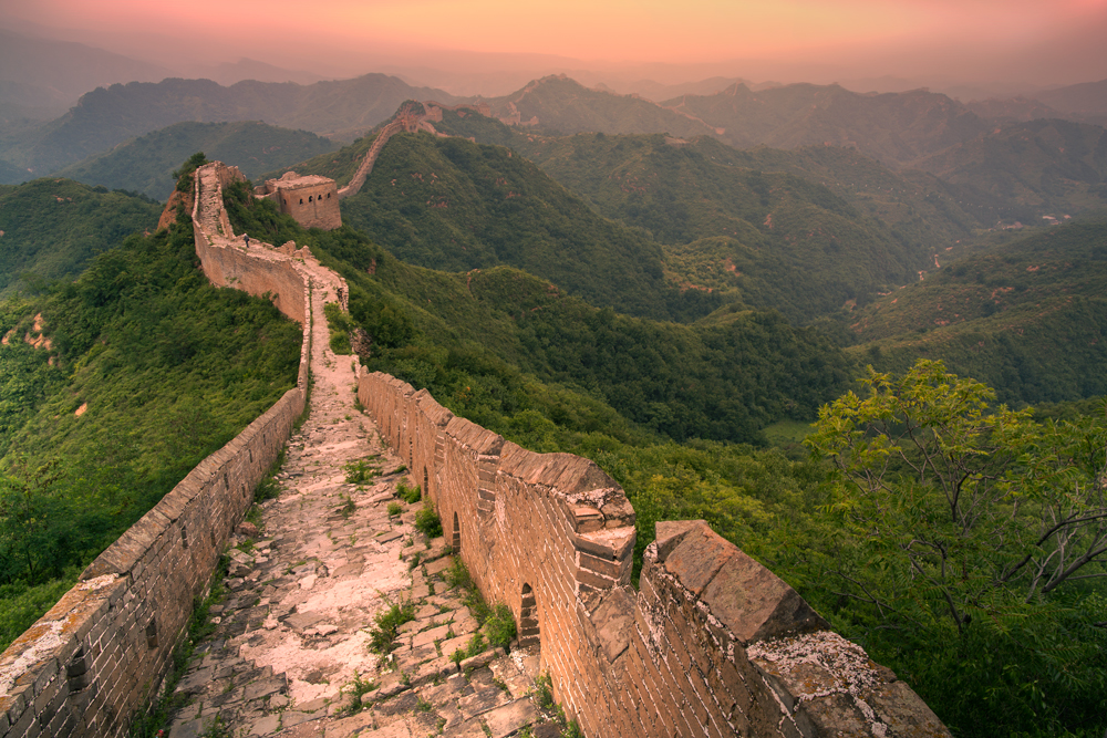 Great Wall Of China Drawing Wallpaper