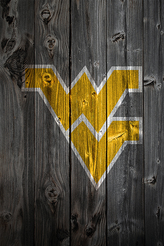 West Virginia Mountaineers Wood iPhone Background Photo