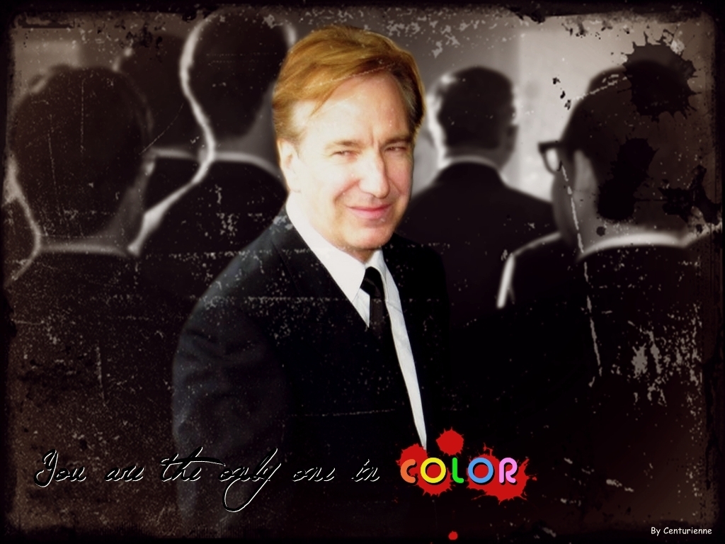 The Only One In Color Alan Rickman Wallpaper