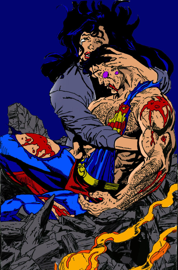 The Death Of Superman Wallpaper Colors By