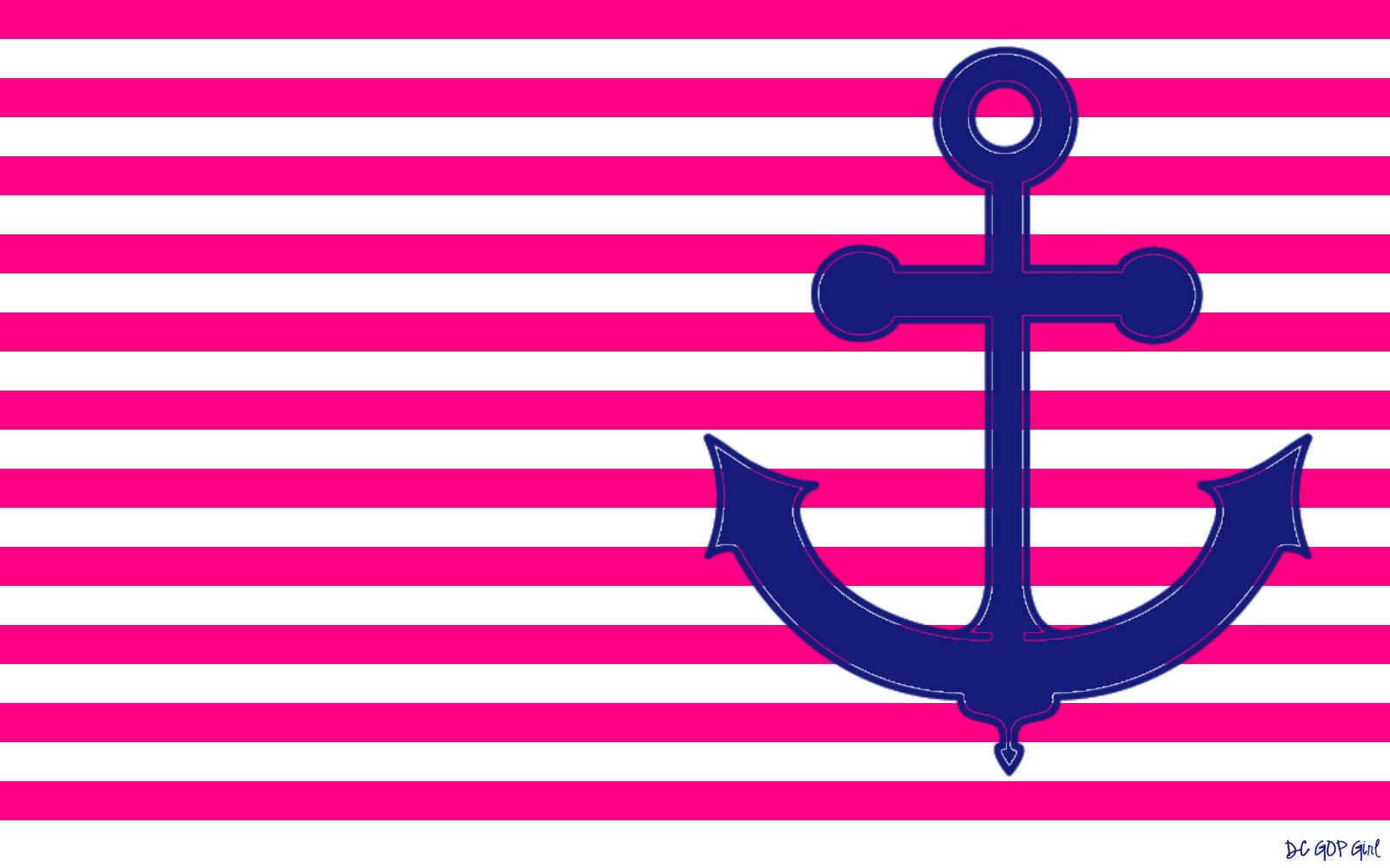 chevron anchor wallpaper pink