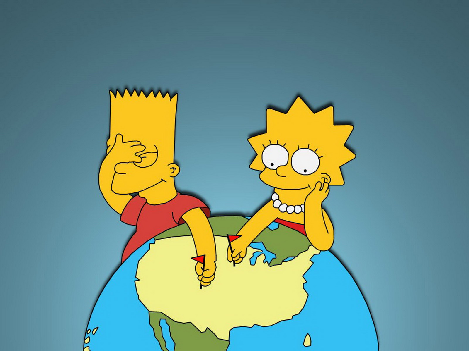 HD Simpsons Wallpaper The Bart Lisa Simpson
