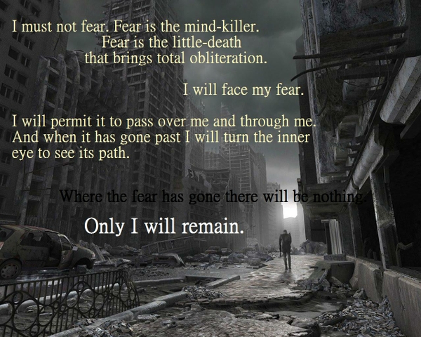 Ruins Text Quotes Fearful Dune Litany Against Fear Wallpaper
