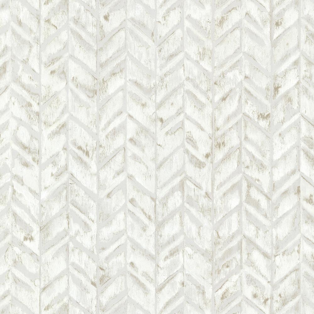 Brewster Ivory Foothills Herringbone Texture Wallpaper Hzn43063