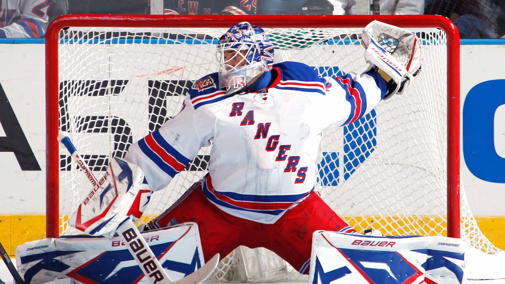 New York Rangers Goalie in Action