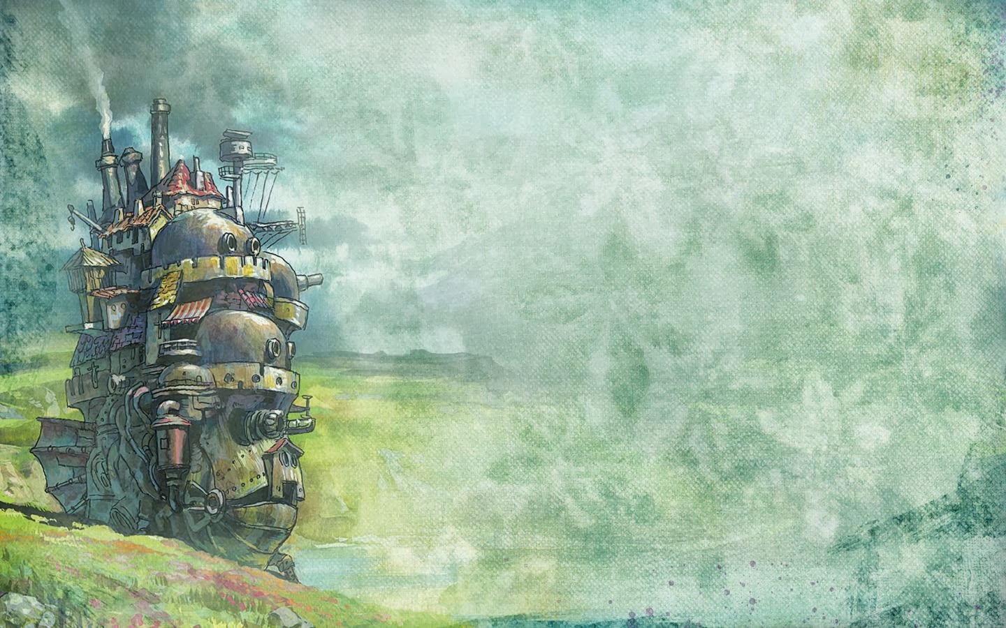 Download Studio Ghibli Aesthetic Desktop Howls Moving Castle River  Wallpaper  Wallpaperscom