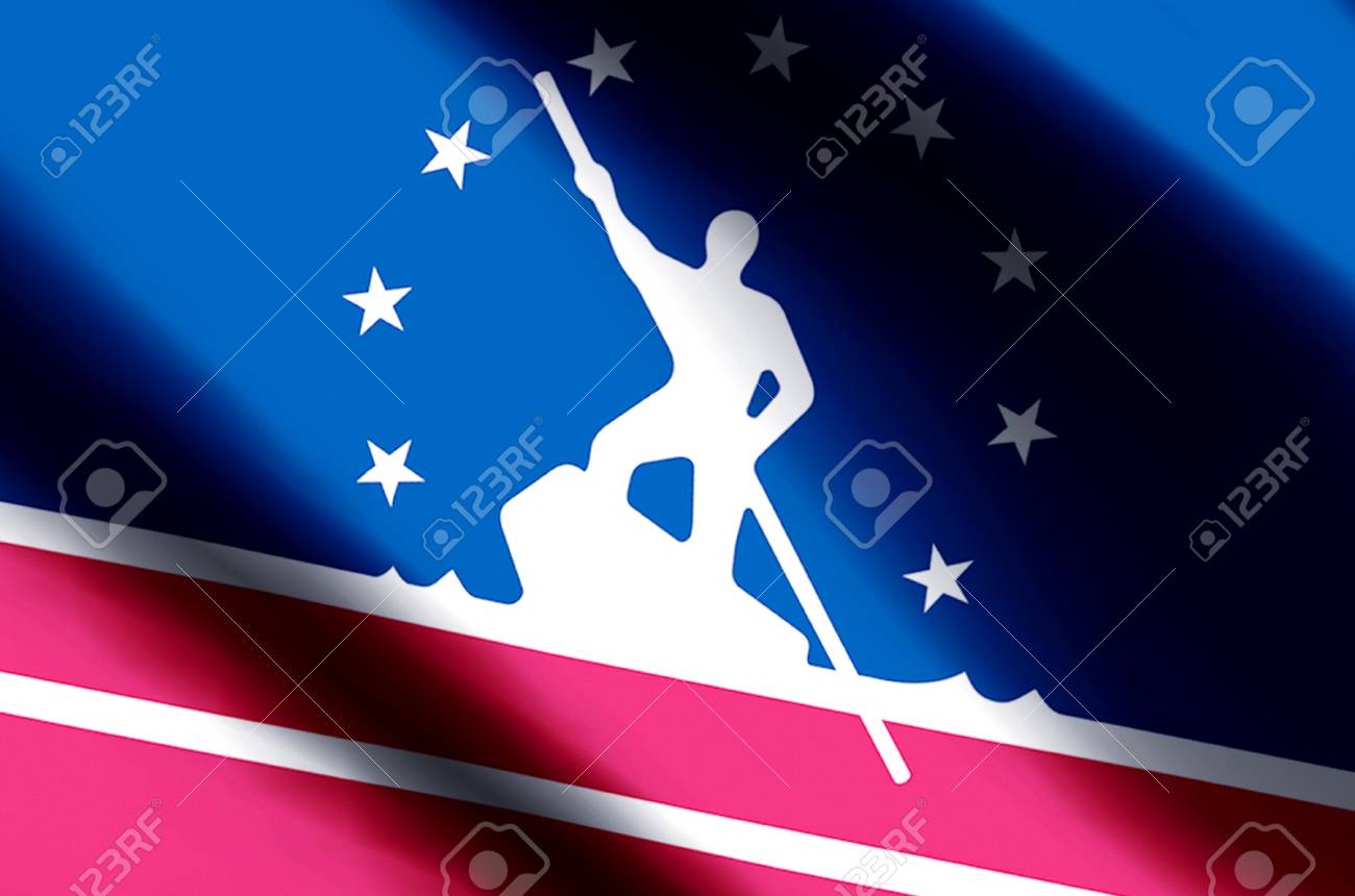 Richmond Virginia Stylish Waving And Closeup Flag Illustration