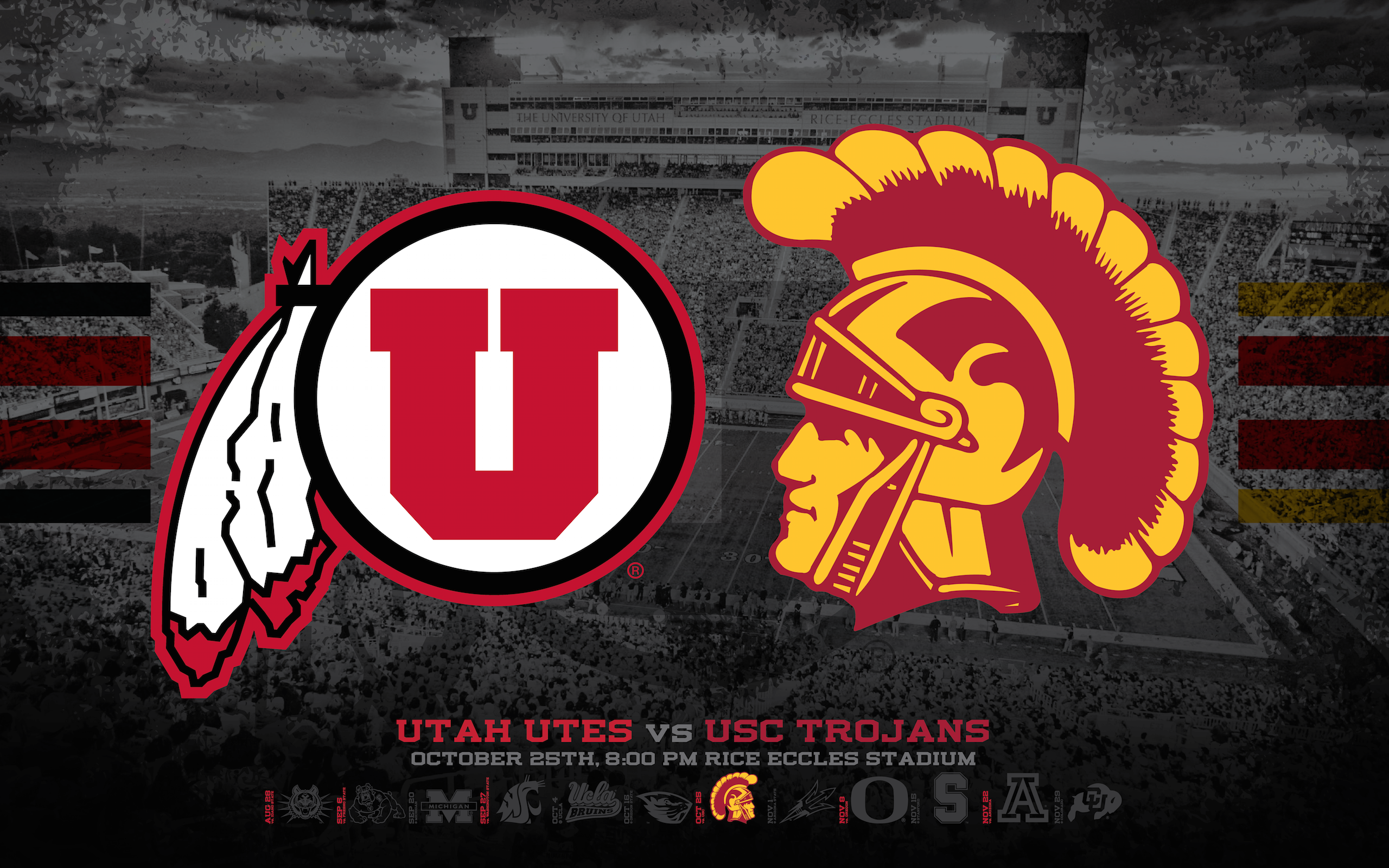 Utah Utes vs USC Trojans Wallpaper  BLACKOUT GAME Dahlelama