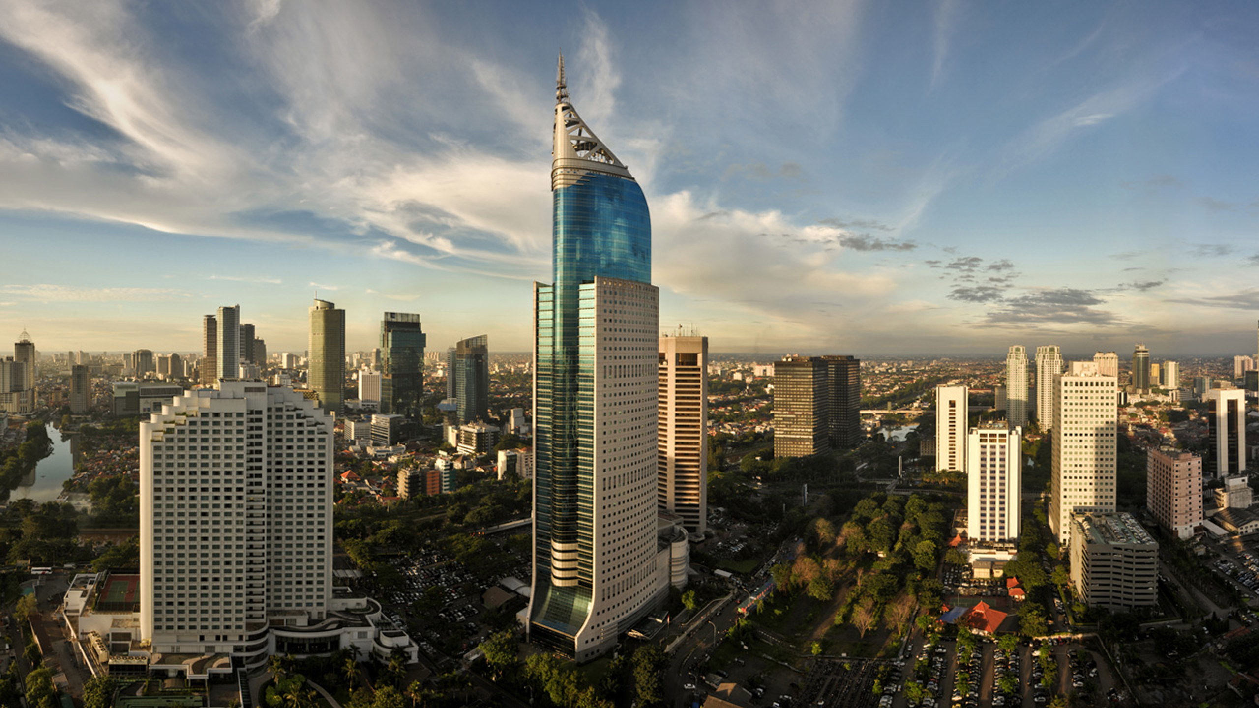 Jakarta Indonesia Skyline Wallpaper HD Wallpaper13