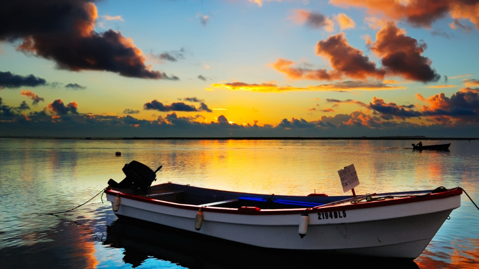 Sunset And Boat Wallpaper Desktop Wallpaperlepi