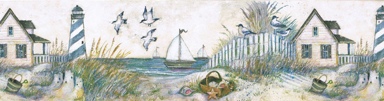 Details About Nautical Lighthouse Sea Gull Wallpaper Border Fp75434l