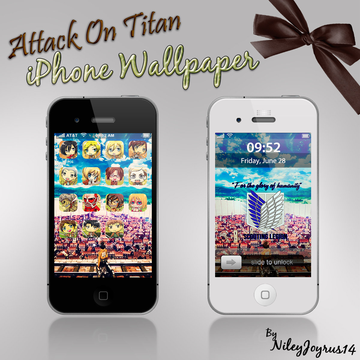 iPhone Wallpaper   Attack On Titan 01 by NileyJoyrus14 on