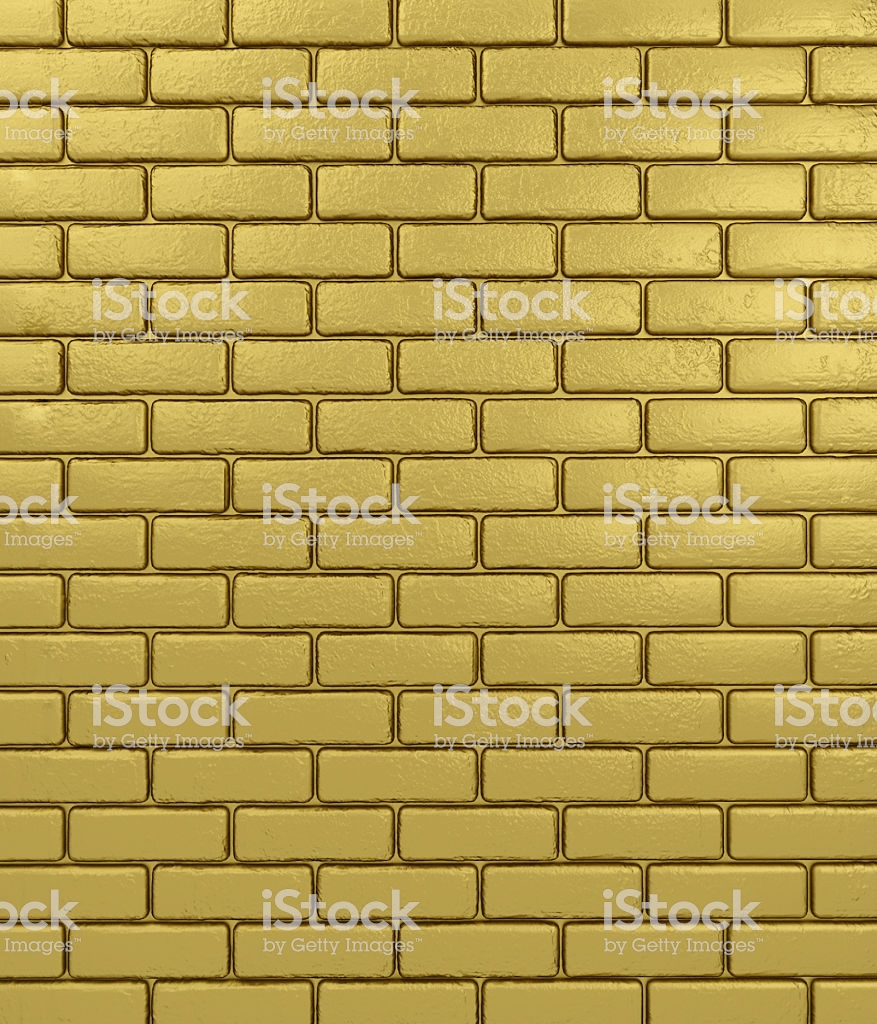 Gold Brick Wall Texture Or Background Stock Photo Image