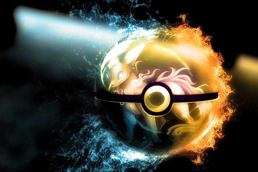 The Pokeball Of Misteon Fire Water Type Eevee By Wazzy88 On